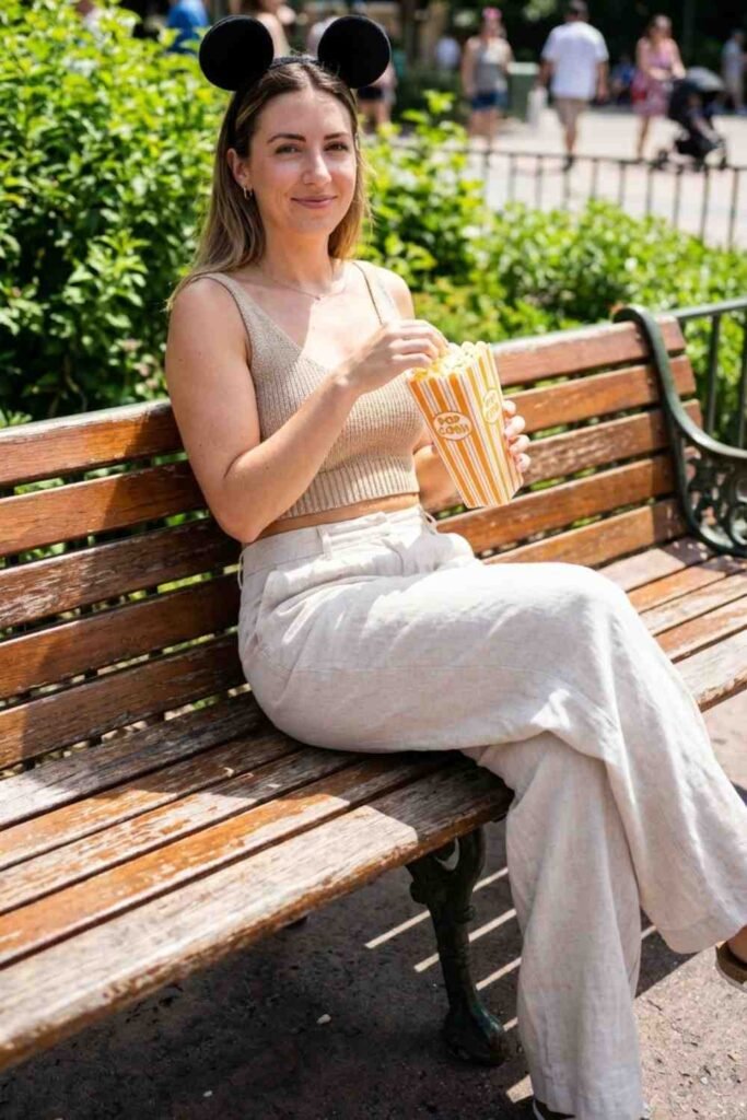 Chic Wide-Leg Trousers and Crop Top