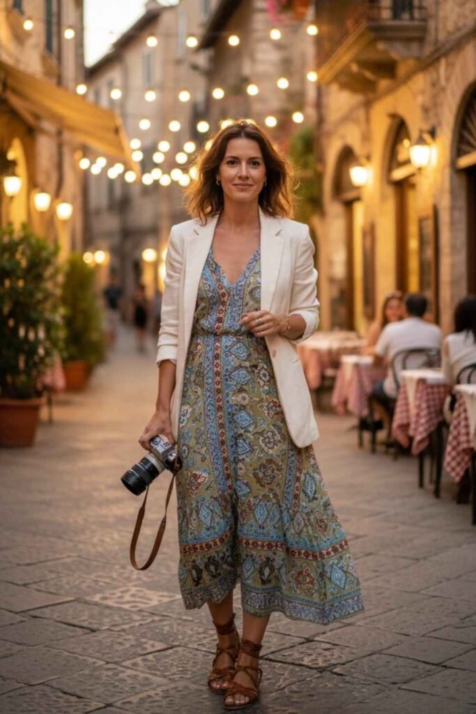 Lightweight Blazer Over Summer Dress