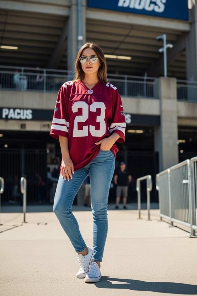 Oversized Jersey with Skinny Jeans
