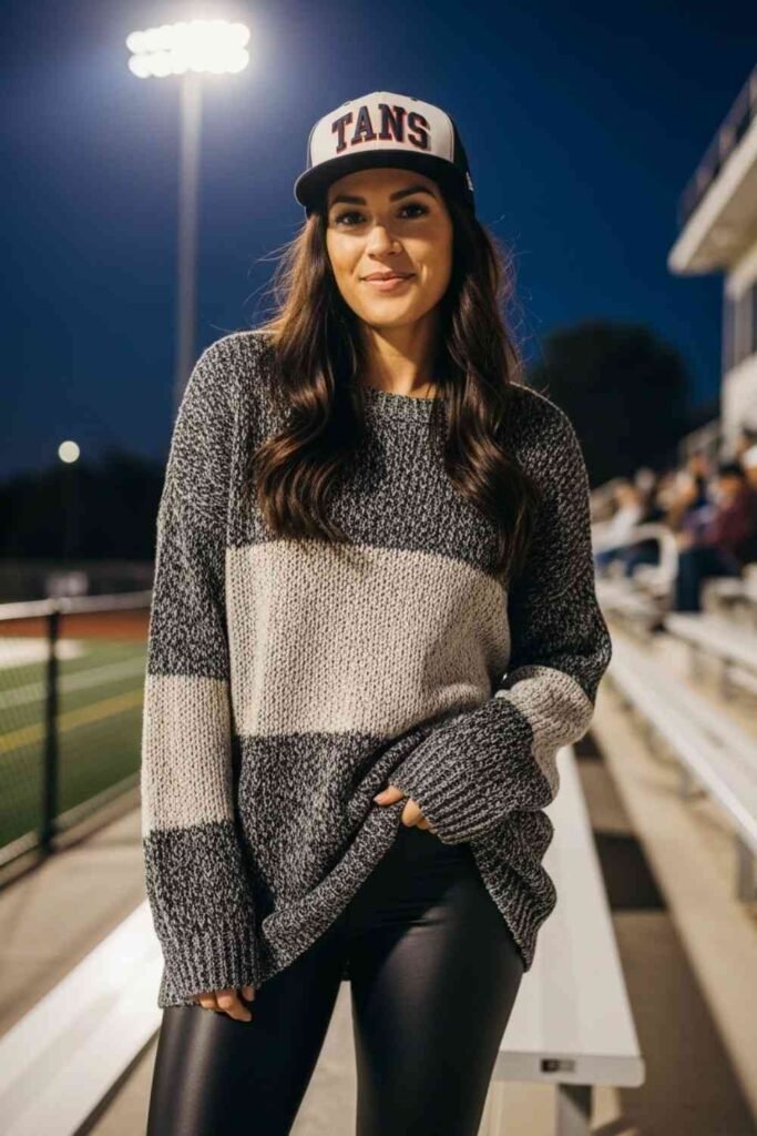Oversized Sweater and Leather Leggings