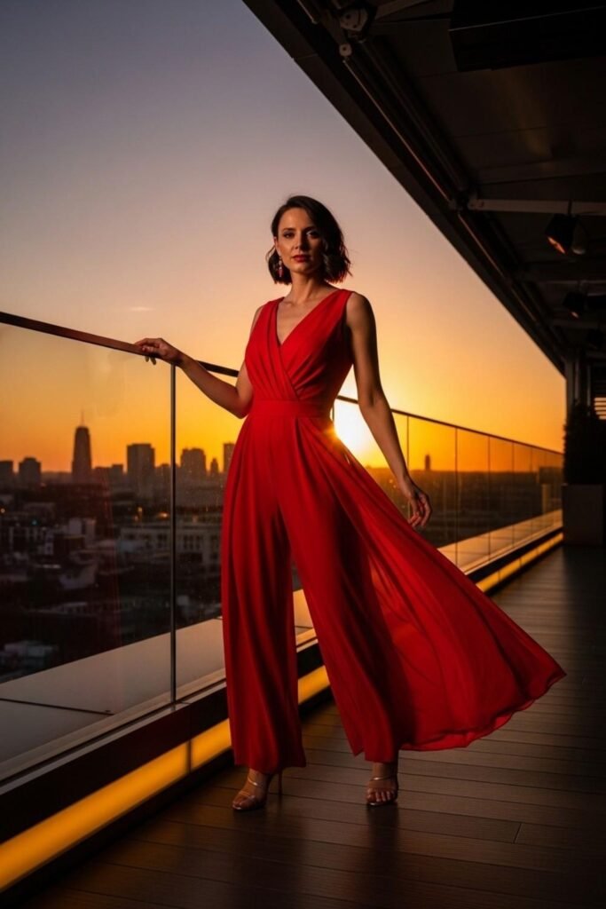 Bold Color Jumpsuit for a Statement Look